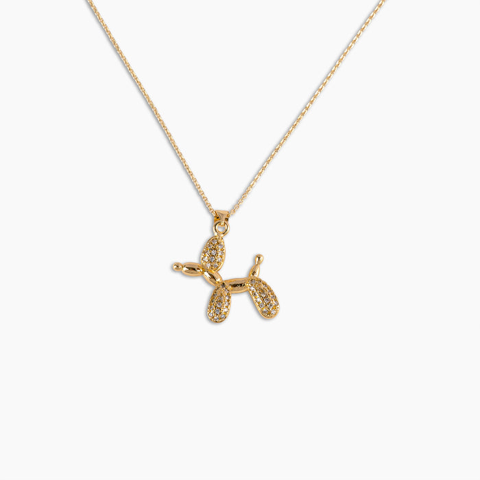 Pavé Balloon Dog Necklace