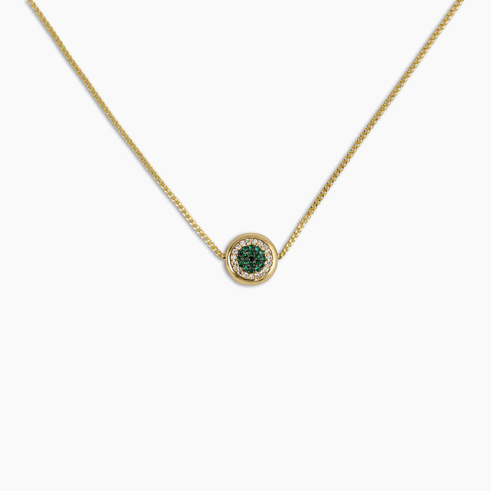 Green Evil Eye Pendant Necklace