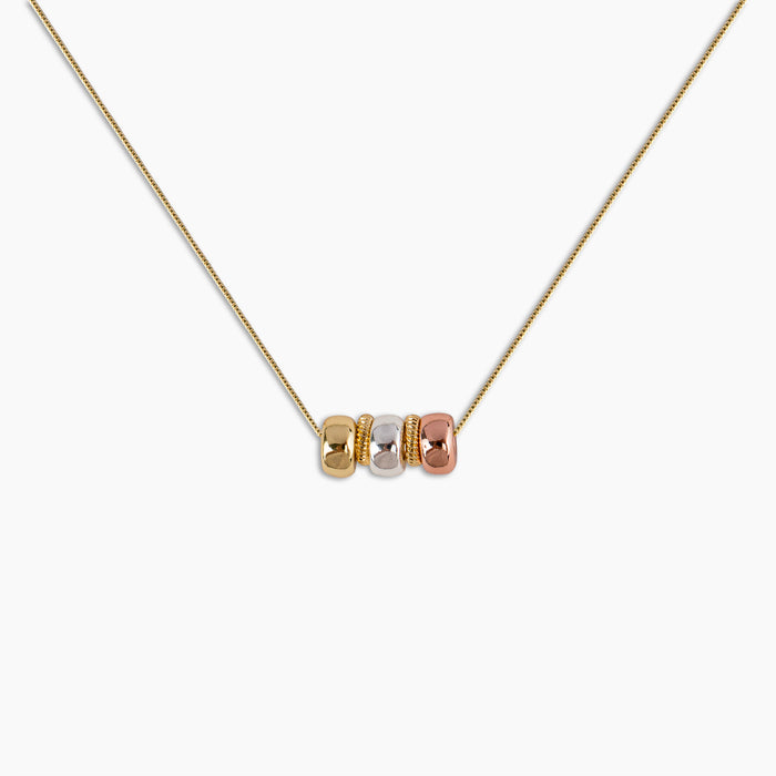 Tricolor Barrel Necklace