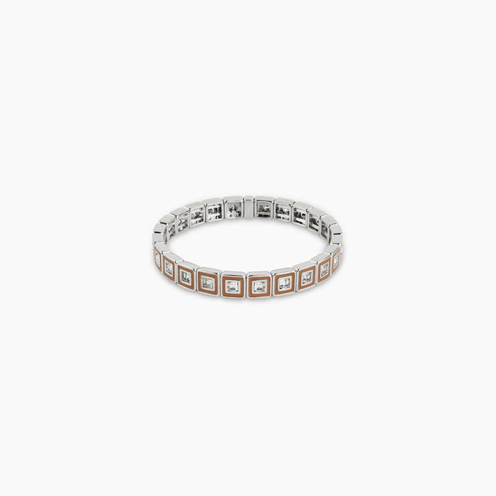 The Prism Tile Brown Stretch Bracelet
