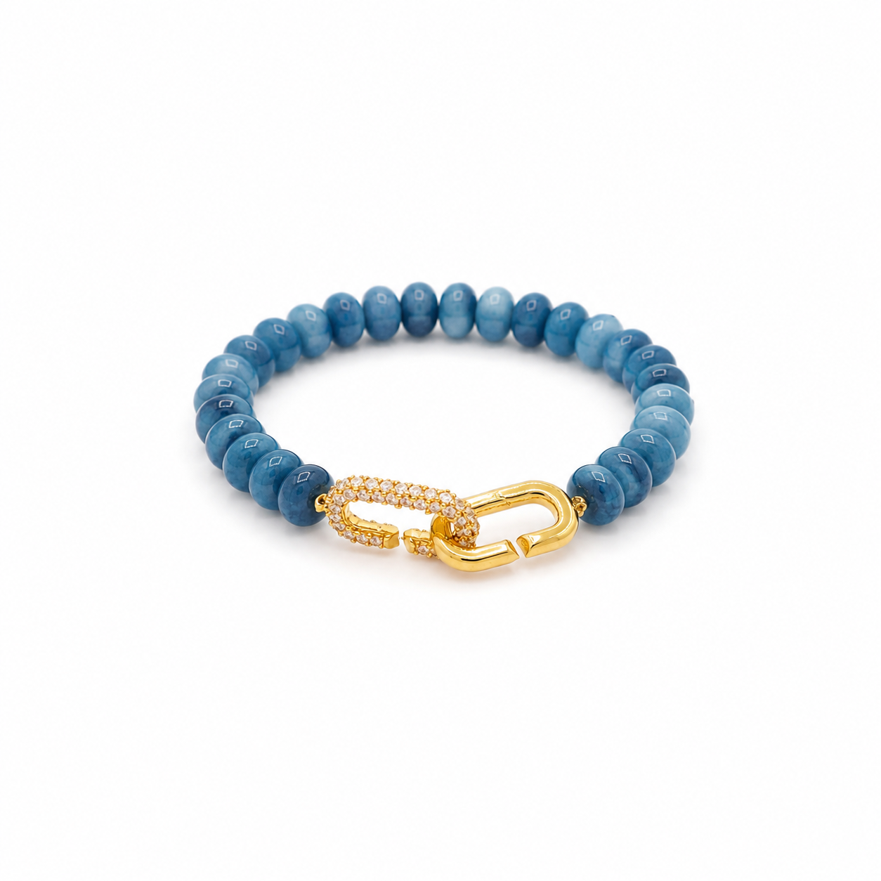 Blue Apatite Signature Toggle Bracelet
