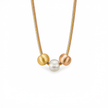 Brushed Trinity Orbit Necklace