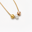 Brushed Trinity Orbit Necklace