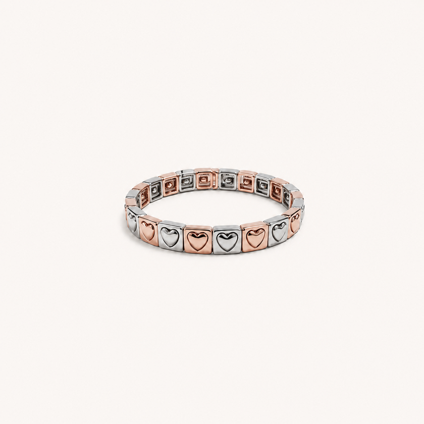 Infinite Love 2 Tone Stretch Bracelet