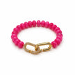 Pink Jade Signature Toggle Bracelet