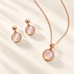 Blush Halo Pendant Set