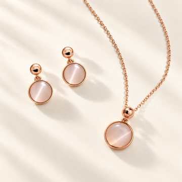 Blush Halo Pendant Set