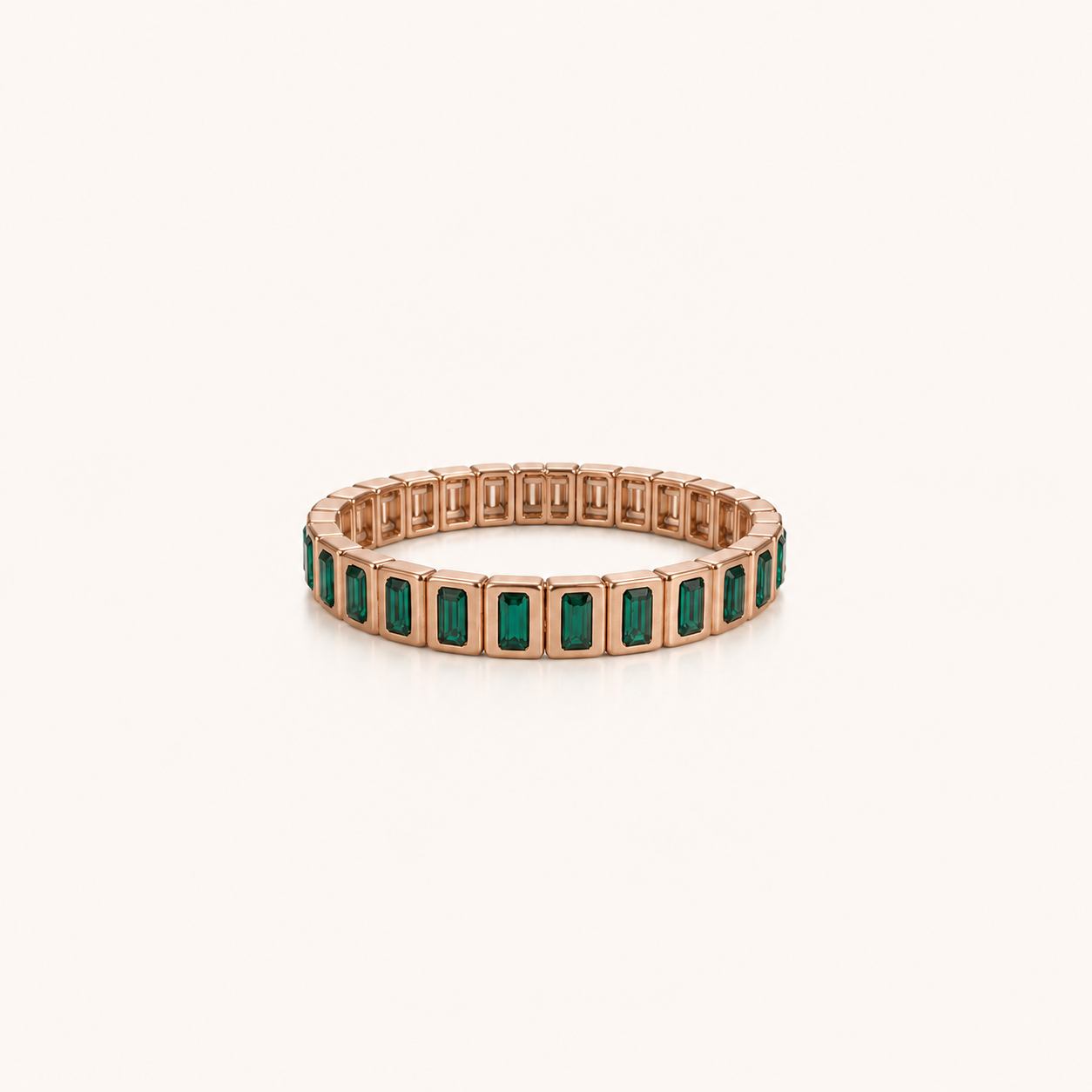 Emerald Rhythm Stretch Bracelet