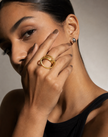 Gold Orbit Loop Ring