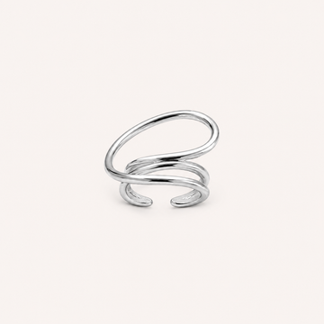Silver Orbit Loop Ring