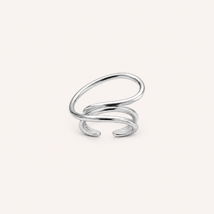 Silver Orbit Loop Ring