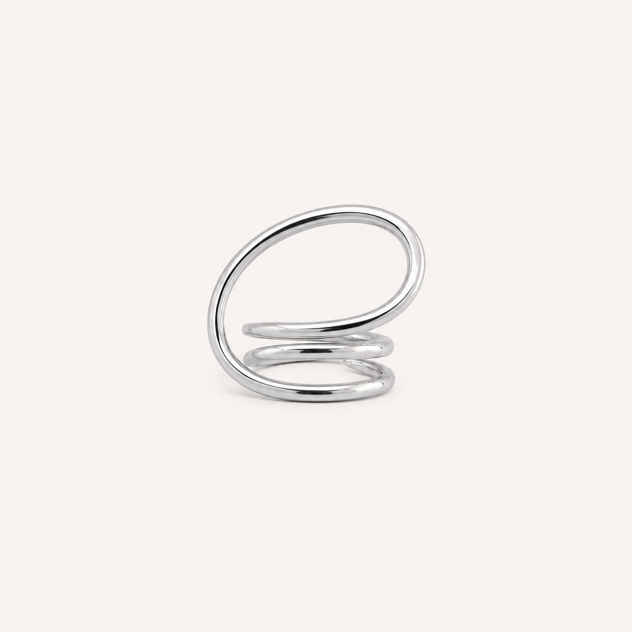 Silver Orbit Loop Ring