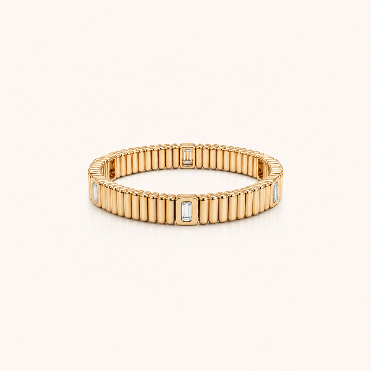 Gilded Link Stretch Bracelet