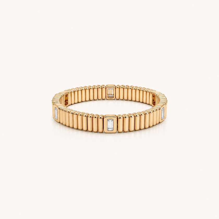 Gilded Link Stretch Bracelet