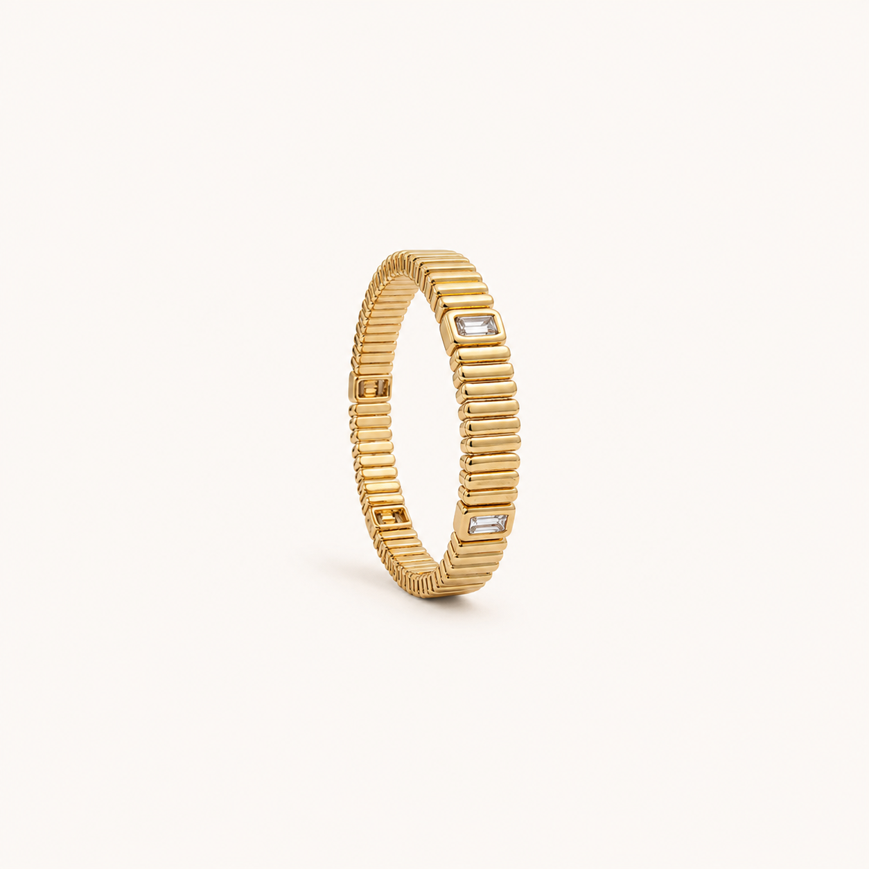 Gilded Link Stretch Bracelet