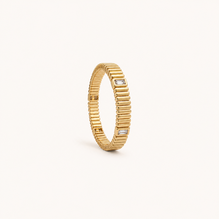 Gilded Link Stretch Bracelet