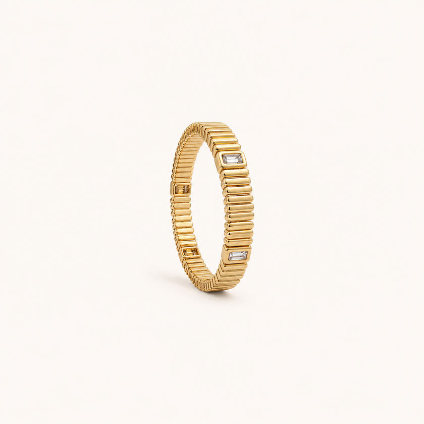 Gilded Link Stretch Bracelet