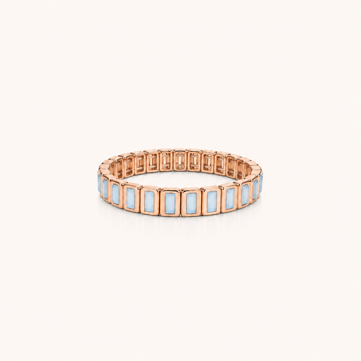 Aquamarine Rhythm Stretch Bracelet