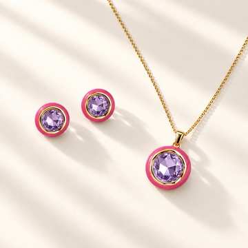 Amethyst Glow Pendant Set