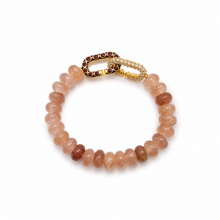 Strawberry Quartz Signature Toggle Bracelet