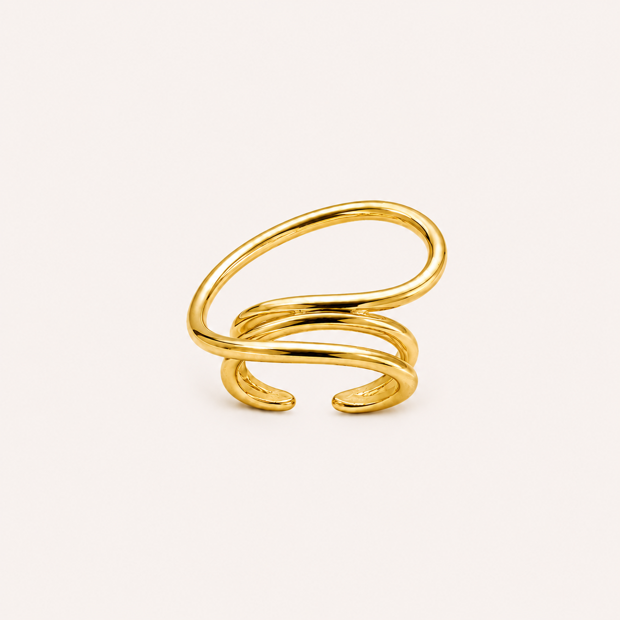 Gold Orbit Loop Ring