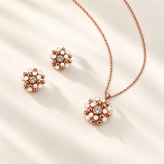Bloom Stud Pendant Set