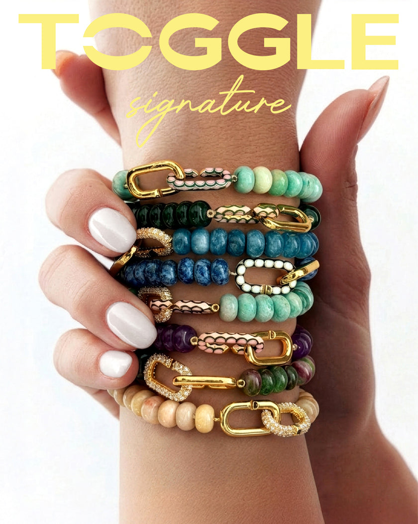 Green Aventurine Signature Toggle Bracelet