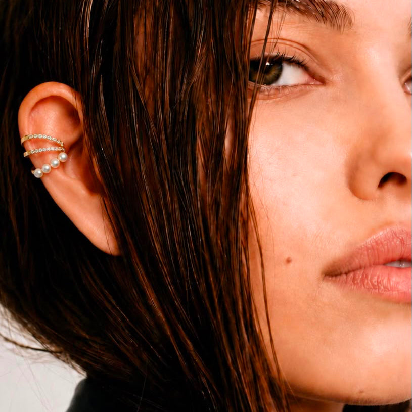 Pearl Cascade Ear Cuffs