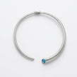 Brushed Blue Moon Collar Necklace