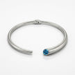 Brushed Blue Moon Collar Necklace