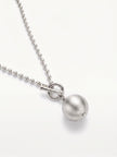 Brushed Silver Orb Toggle Necklace