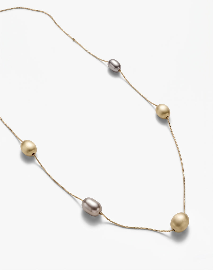 Brushed Mood Pebble Necklace