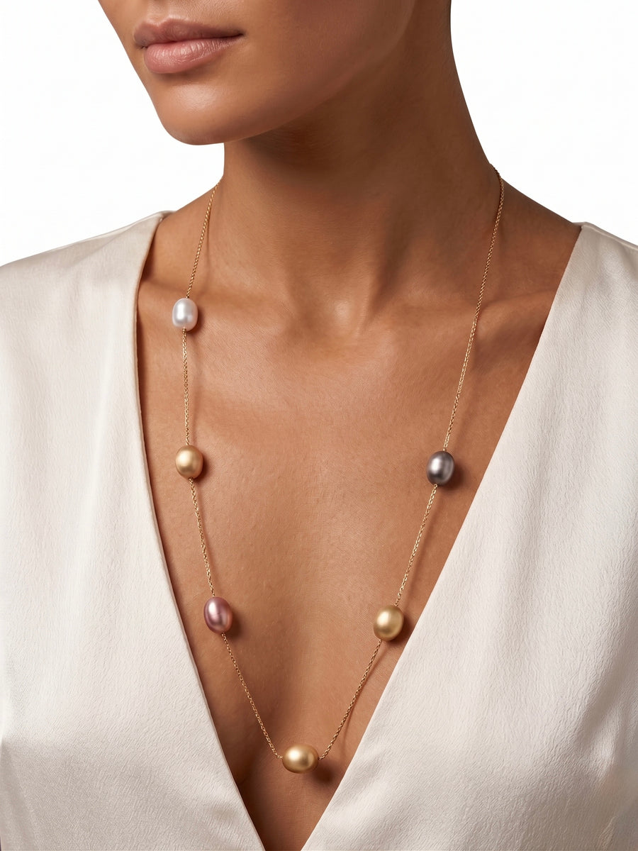 Brushed Mood Pebble Necklace