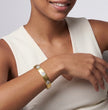 Brushed Mood Clover Bangle Bracelet