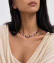 Rainbow Baguette Statement Necklace