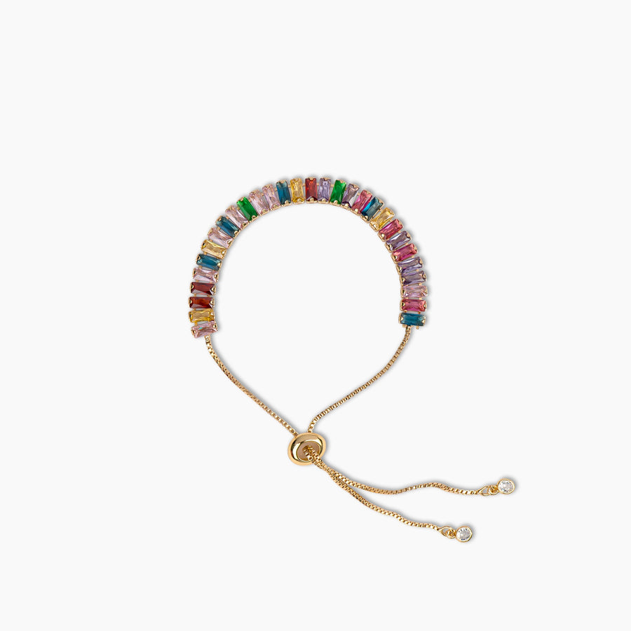 Rainbow Baguette Bolo Bracelet