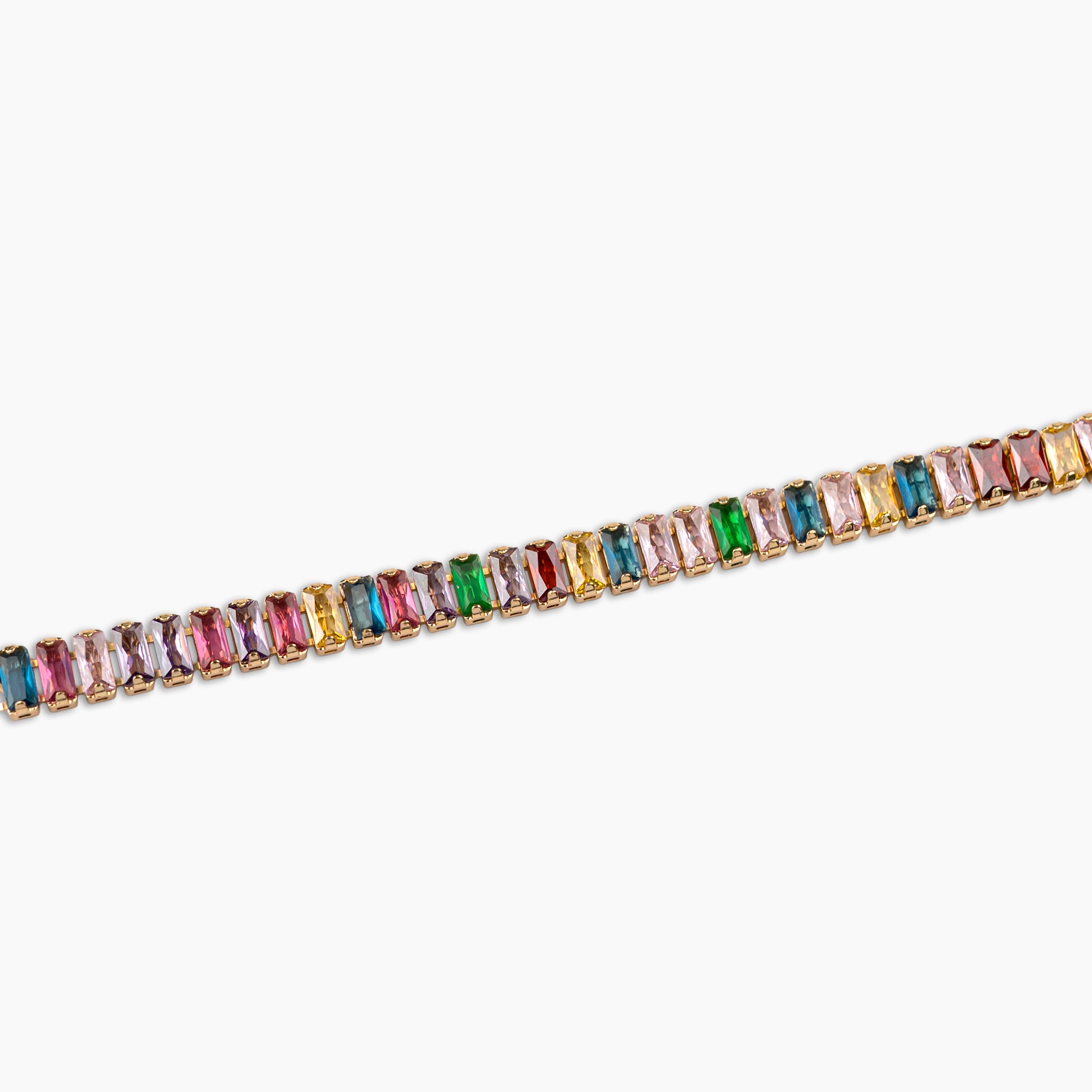 Rainbow Baguette Bolo Bracelet
