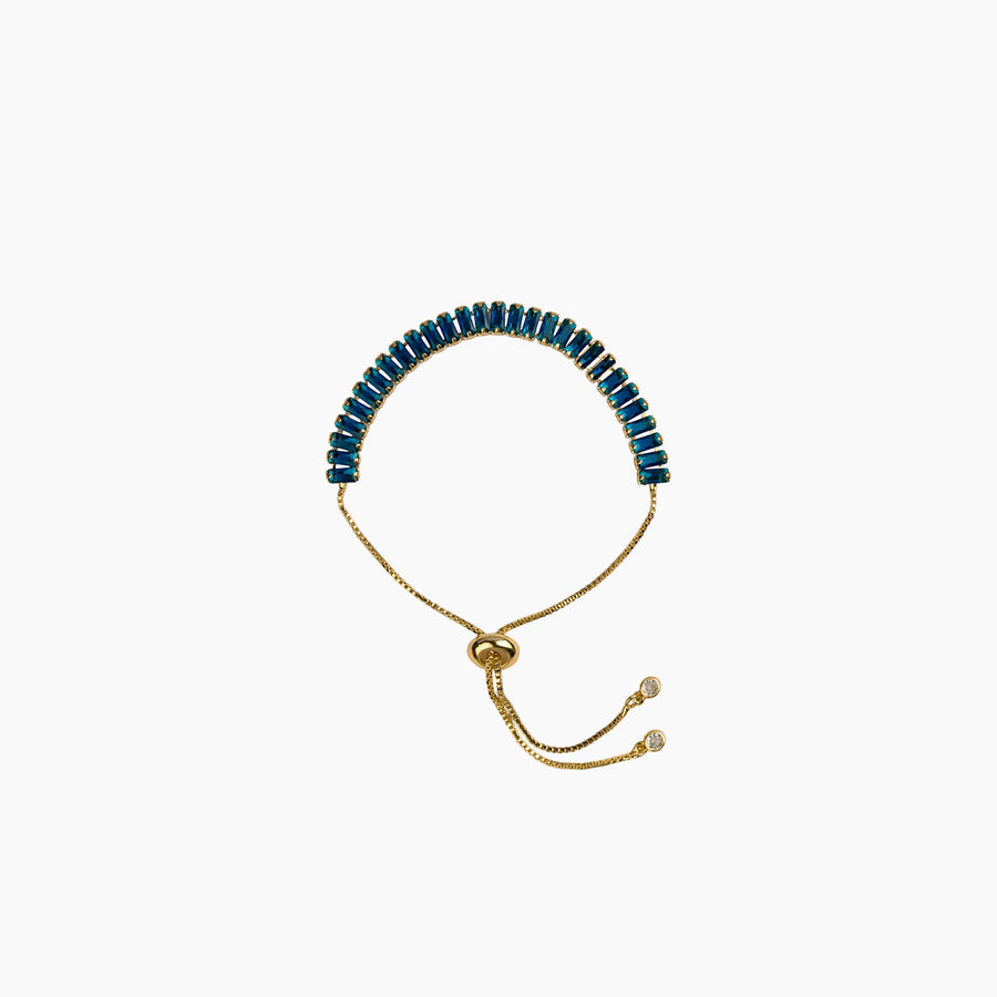 Midnight Blue Baguette Bolo Bracelet