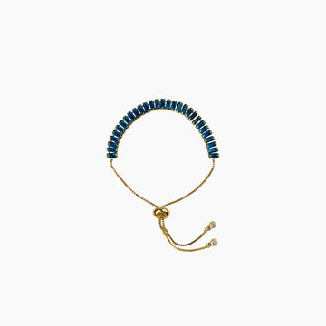 Midnight Blue Baguette Bolo Bracelet