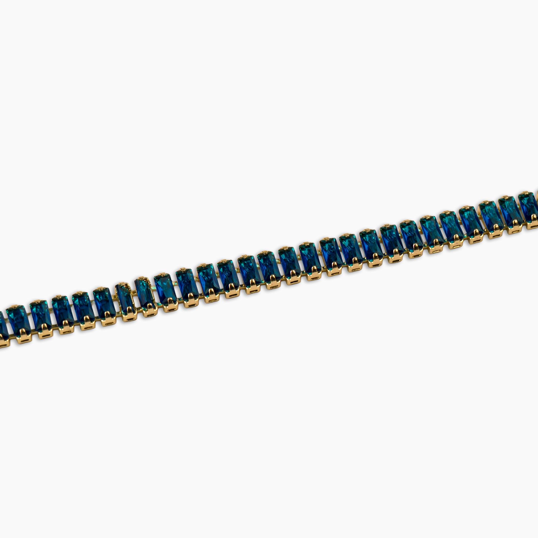 Midnight Blue Baguette Bolo Bracelet