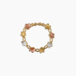 Tricolor Floral Link Bracelet