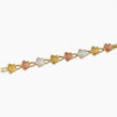 Tricolor Floral Link Bracelet