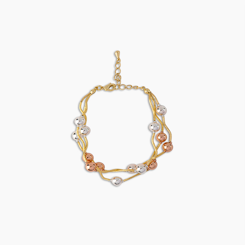 Tricolor Woven Sphere Bracelet