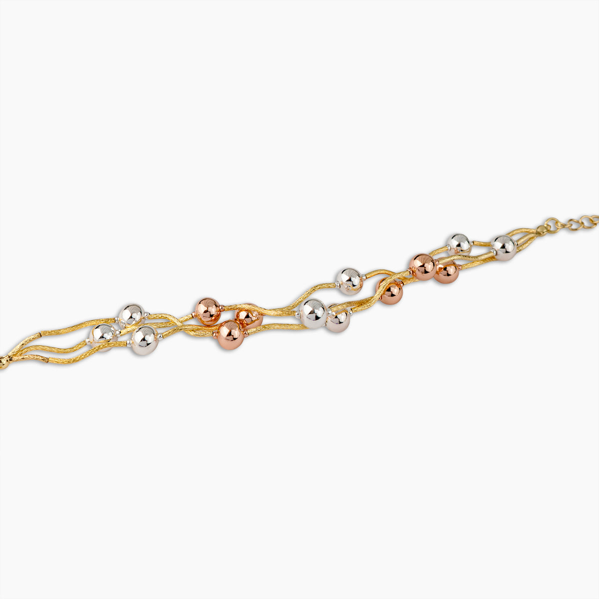 Tricolor Woven Sphere Bracelet