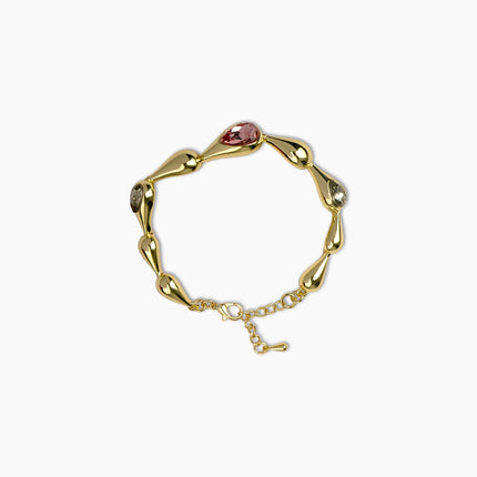 Golden Teardrop Gemstone Bracelet