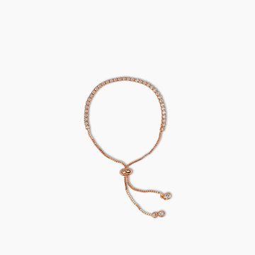 Rose Gold Tennis Bolo Bracelet