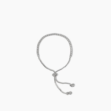 Silver Tennis Bolo Bracelet