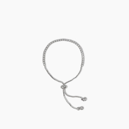 Silver Tennis Bolo Bracelet