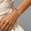 Rainbow Baguette Cuff Bracelet