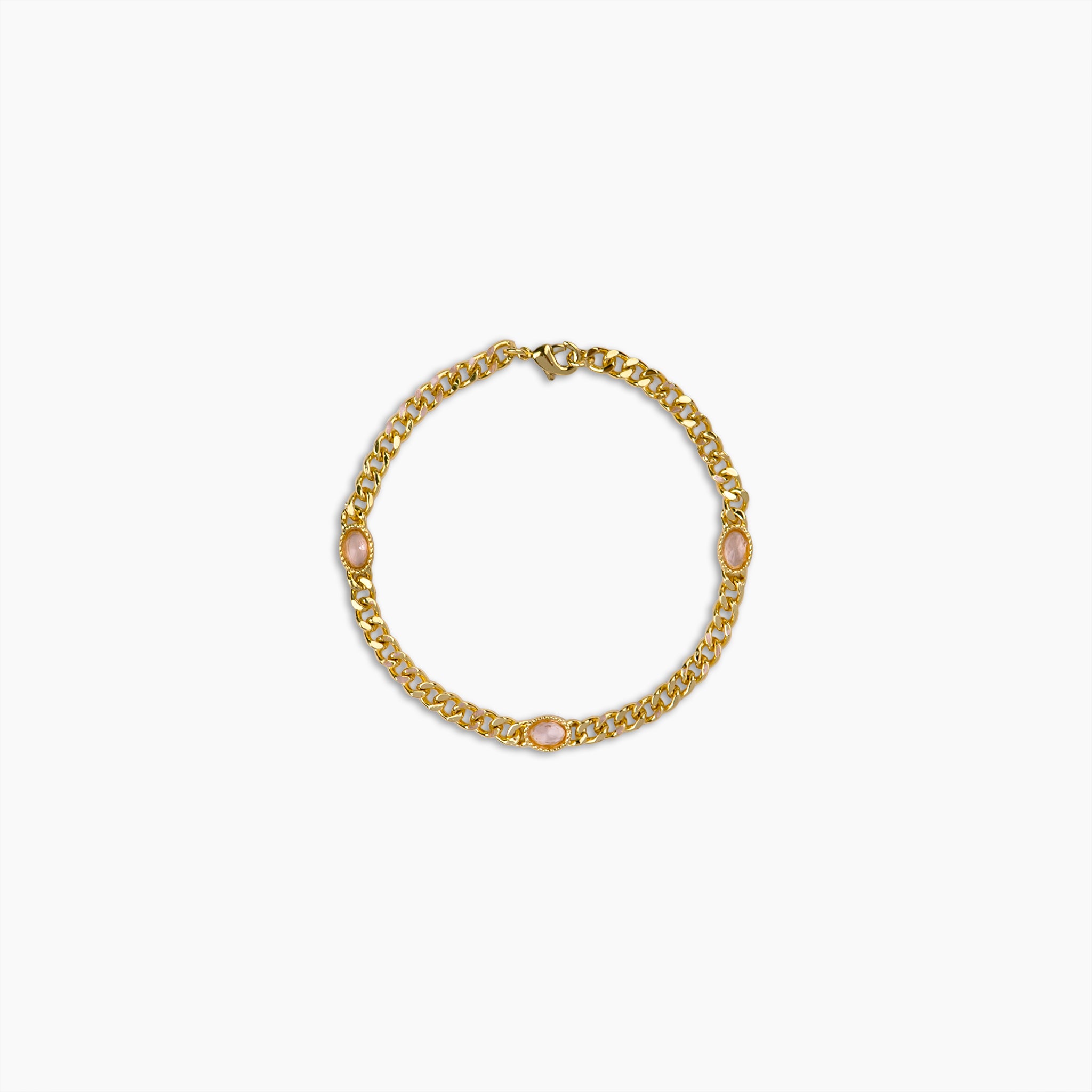 Blush Stone Chain Bracelet